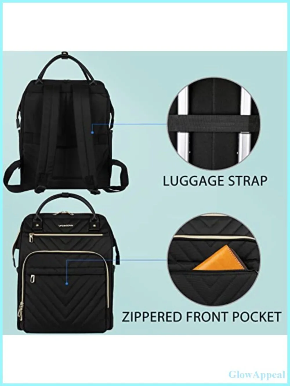 17 Inch Laptop Backpack Water Resistant Nylon Large Capacity Work Travel